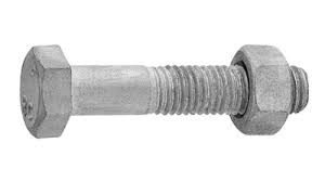 HDG M12 x 50 Bolt with nut